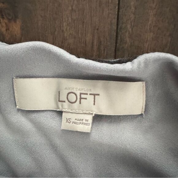 Loft Black White & Gray Striped Sleeveless Dress XS - Picture 4 of 5